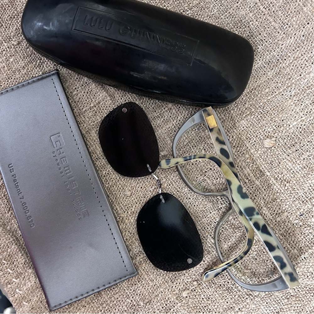 Lulu Guinness Black Square Glasses